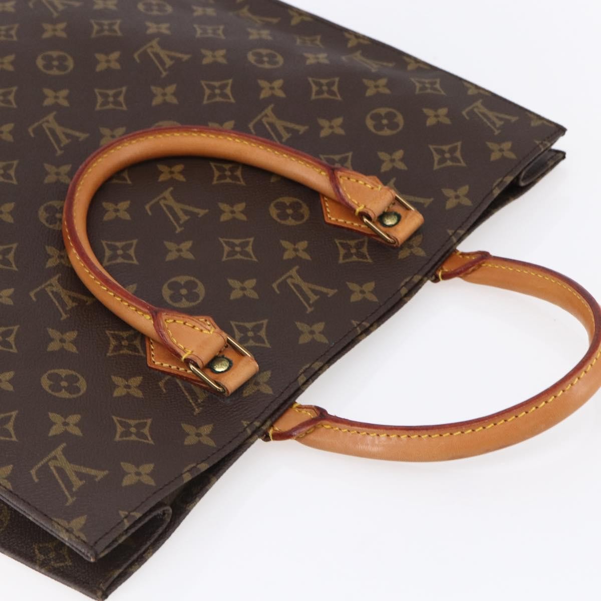Louis Vuitton Sac Plat Bag Monogram Canvas, BROWN, CANVAS, Tote bag