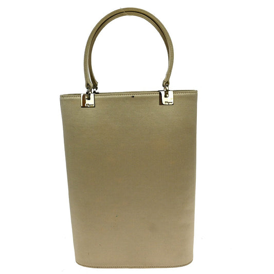 Salvatore Ferragamo Vintage Handbag Satin, BEIGE, SATIN, Handbag