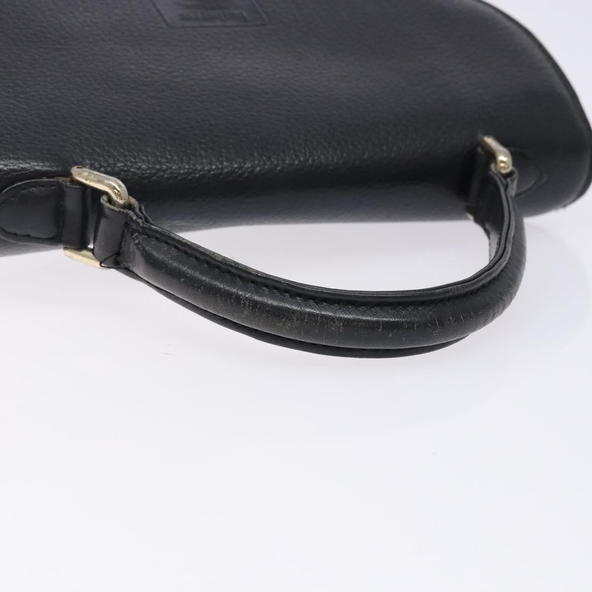 Burberry Vintage Handbag Leather, BLACK, LEATHER, Handbag
