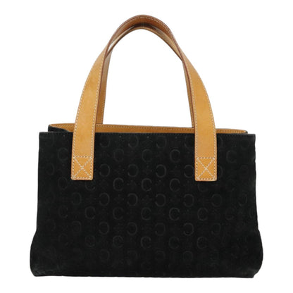 Celine Vintage Macadam Handbag Canvas, BLACK, CANVAS, Handbag