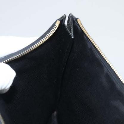 Saint Laurent Zip Pouch Monogram Canvas, BROWN, PVC, Clutche & pouche