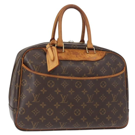 Louis Vuitton Deauville Handbag Monogram Canvas, BROWN, CANVAS, Handbag