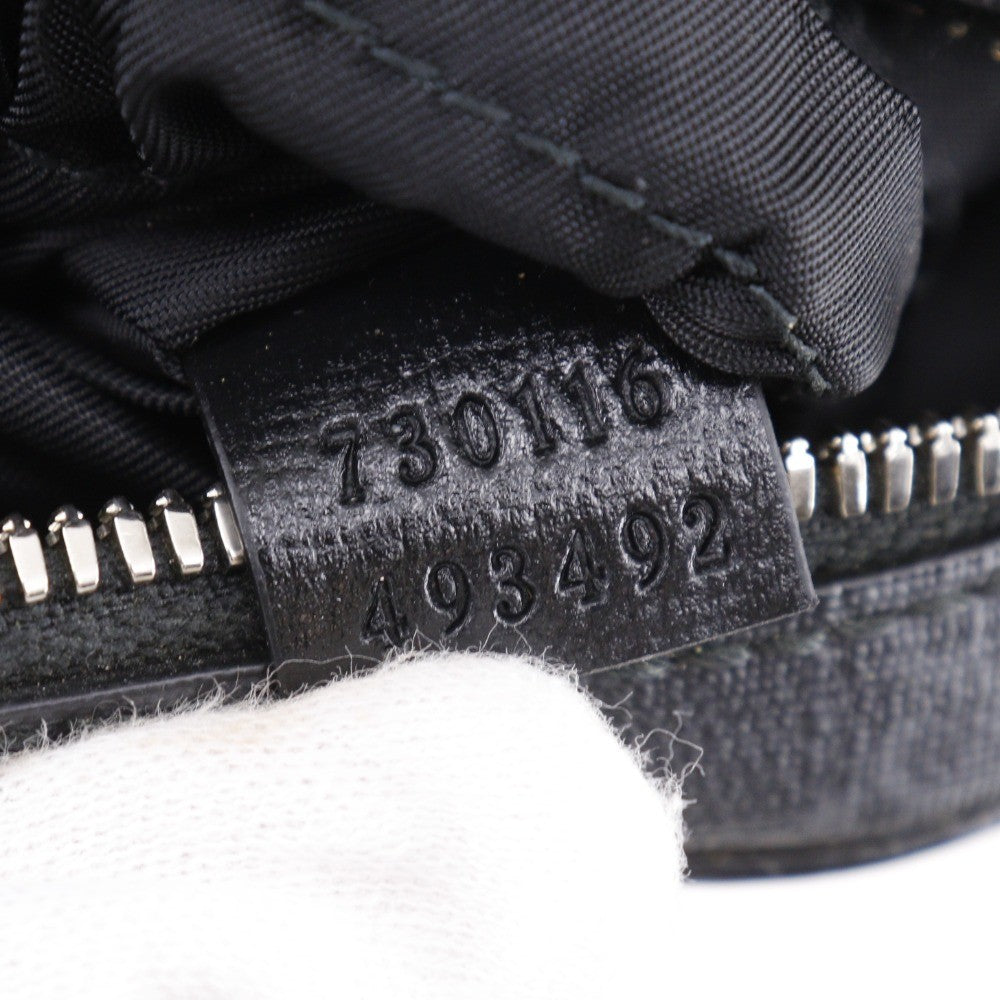 Gucci Interlocking G Patch Zip Around Crossbody Bag GG Supreme Canvas, BLACK, CANVAS, Crossbody bag