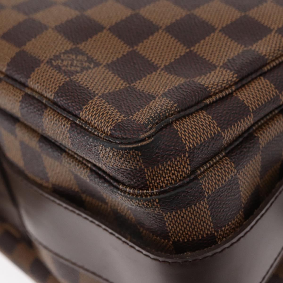 Louis Vuitton Naviglio Handbag Damier, BROWN, CANVAS, Shoulder bag