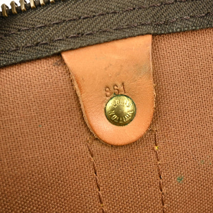 Louis Vuitton Keepall Bag Monogram Canvas, BROWN, CANVAS, Travel bag