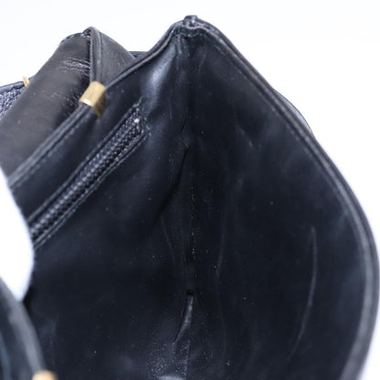 Celine Vintage Flap Shoulder Bag Leather, BLACK, LEATHER, Shoulder bag