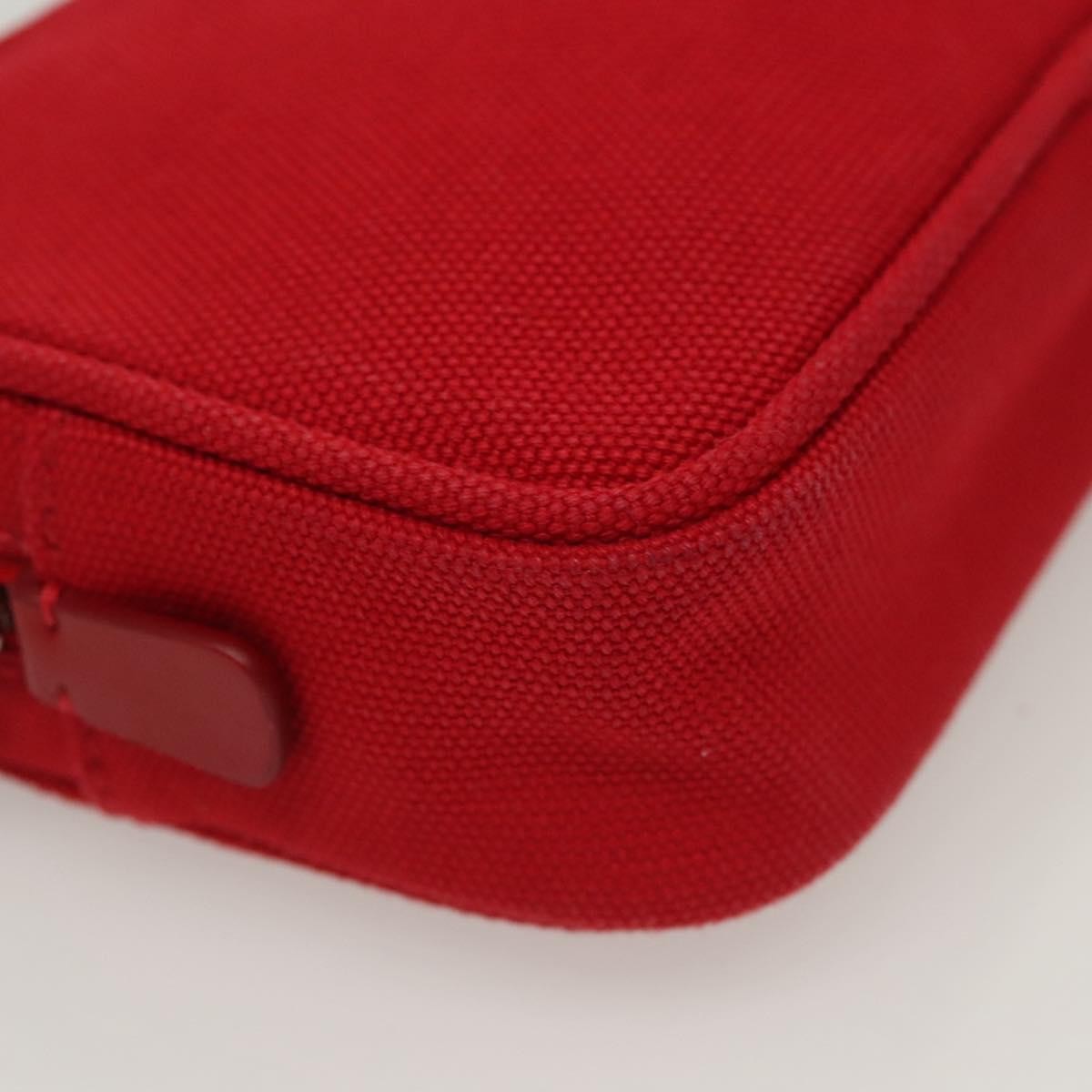 Prada Zip Around Toiletry Bag Canvas, RED, CANVAS, Clutche & pouche