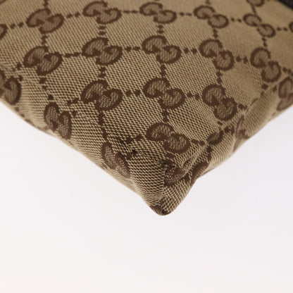 Gucci Vintage Double Belt Bag GG Canvas with Leather, BEIGE, CANVAS, Clutche & pouche
