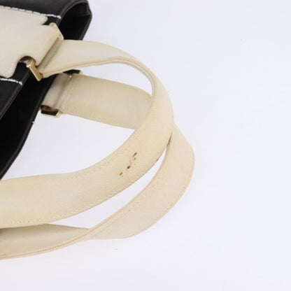 Chanel Chocolate Bar CC Logo Tote Canvas, BLACK, CANVAS, Tote bag