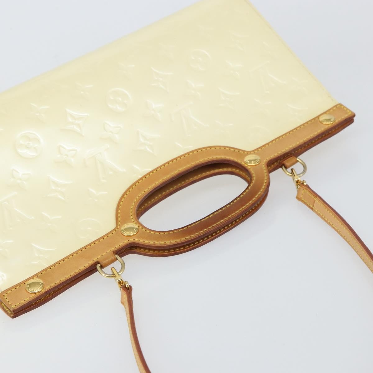 Louis Vuitton Roxbury Drive Handbag Monogram Vernis, BEIGE, PATENT_LEATHER, Handbag