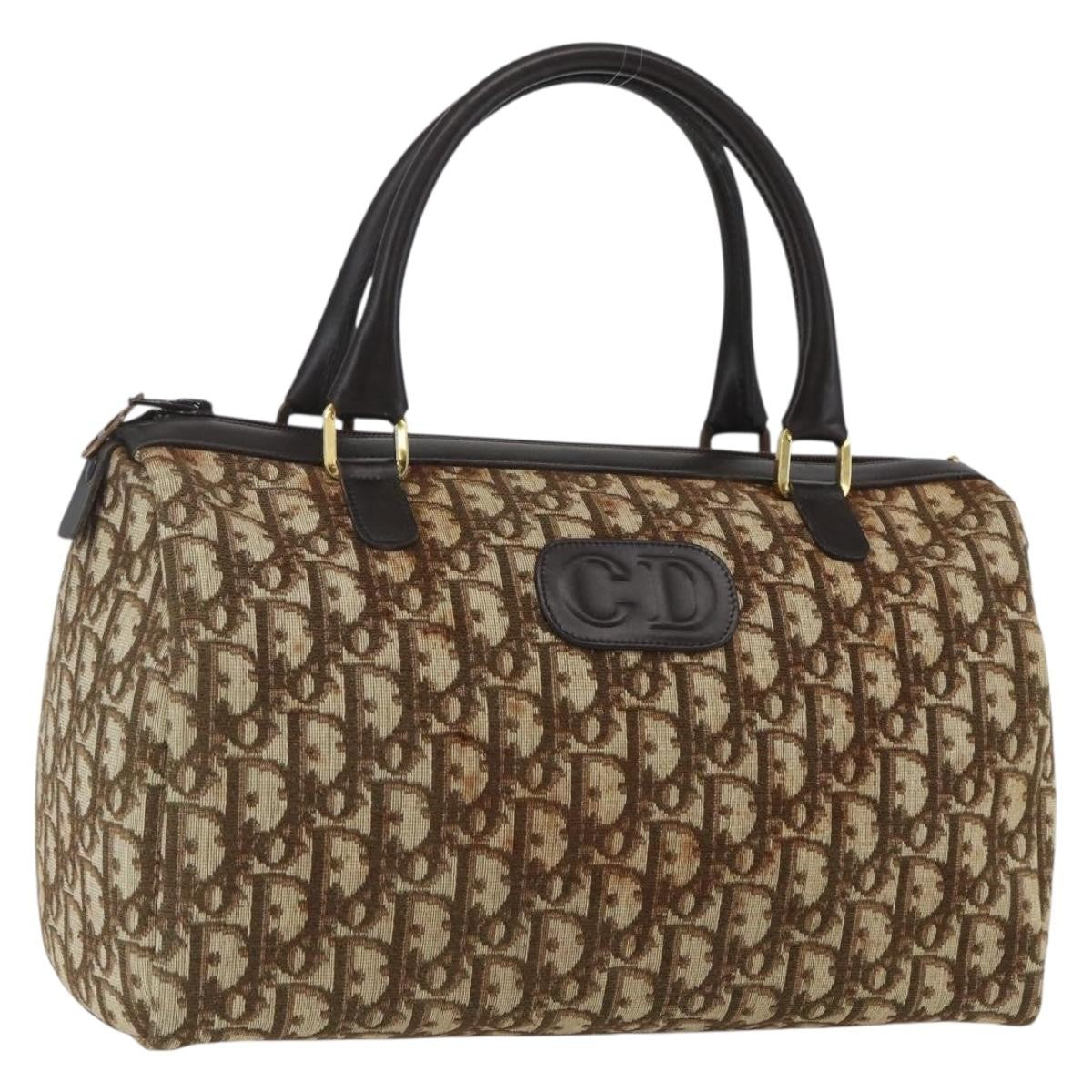 Christian Dior Trotter shoulder bag Canvas, Beige, Canvas, Handbag