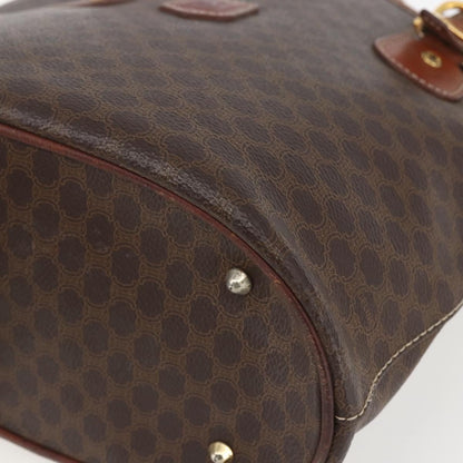 Celine Vintage Macadam Tote bag Canvas, BROWN, PVC, Tote bag