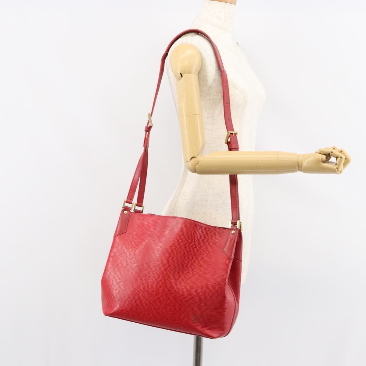 Louis Vuitton Mandara Handbag Epi Leather, RED, LEATHER, Shoulder bag