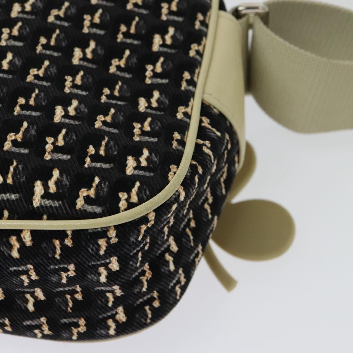 Chanel Vintage Clover Camera Bag Printed Canvas, BLACK, CANVAS, Crossbody bag