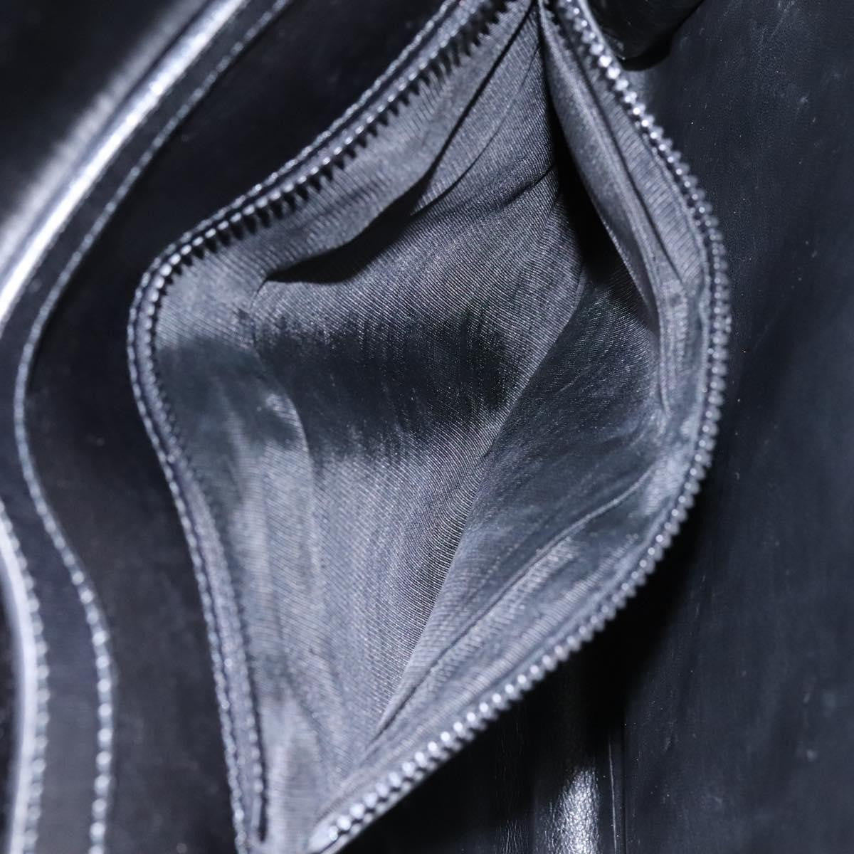 Celine Vintage Circle Logo Crossbody Bag Leather, BLACK, LEATHER, Crossbody bag