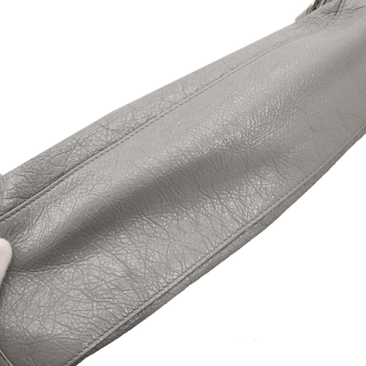 Balenciaga City Classic Studs Bag Leather, GRAY, LEATHER, Handbag