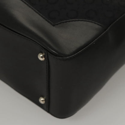 Celine C Macadam Handbag Canvas, BLACK, CANVAS, Handbag