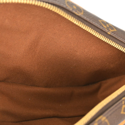Louis Vuitton Pochette Gange Monogram Canvas, BROWN, CANVAS, Clutche & pouche