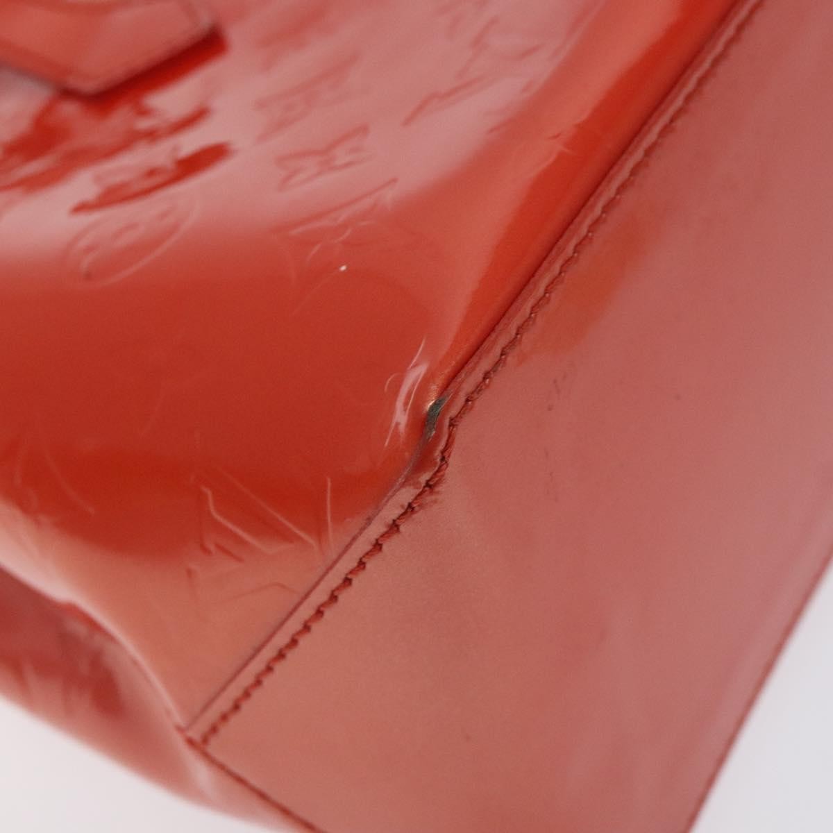 Louis Vuitton Wilshire Handbag Monogram Vernis, ORANGE, PATENT_LEATHER, Handbag
