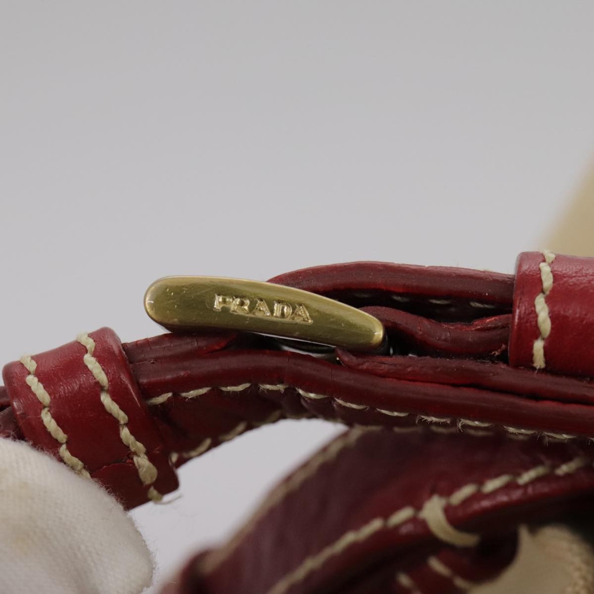 Prada Vintage Tote Canvas, BEIGE, CANVAS, Tote bag