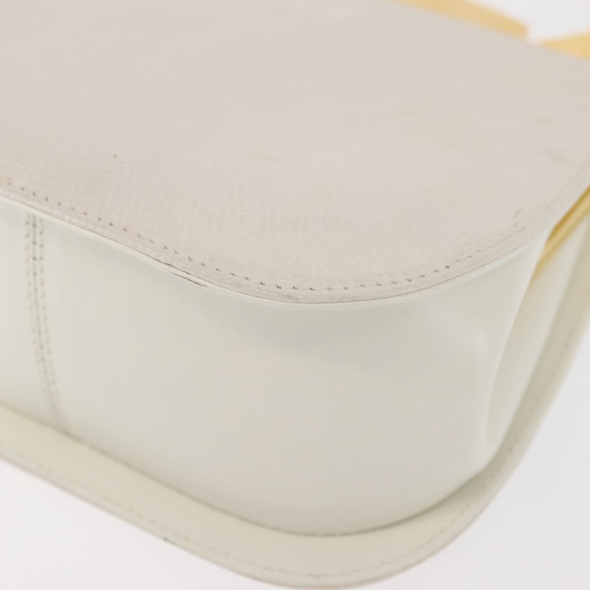 Salvatore Ferragamo Gancini mini handbag Leather, WHITE, LEATHER, Handbag