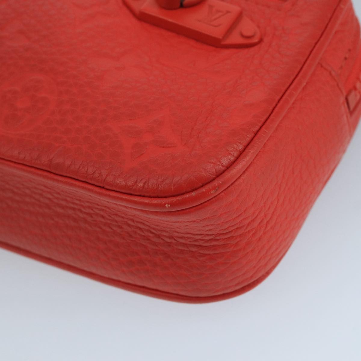 Louis Vuitton Solar Ray Pochette Volga Monogram Taurillon Leather, RED, LEATHER, Clutche & pouche
