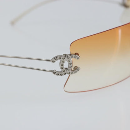 Chanel Logo CC Sunglasses Metal, SILVER, METAL, Sunglasse