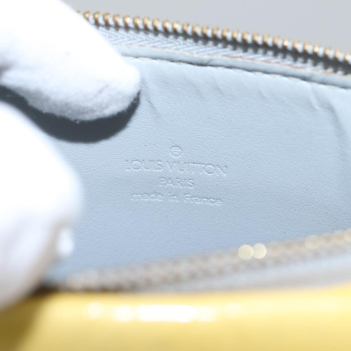 Louis Vuitton Mott Handbag Monogram Vernis, YELLOW, PATENT_LEATHER, Handbag