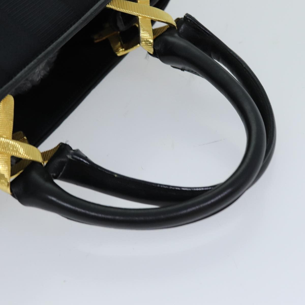 Salvatore Ferragamo Vintage Handbag Canvas, BLACK, CANVAS, Handbag