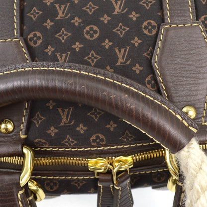 Louis Vuitton Keepall Bag Limited Edition Initiales Mini Lin, BROWN, CANVAS, Travel bag