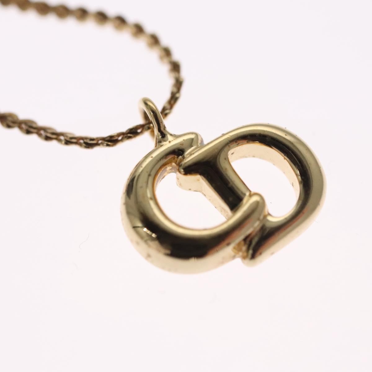 Christian Dior CD Pendant Necklace Metal, GOLD, METAL, Necklace