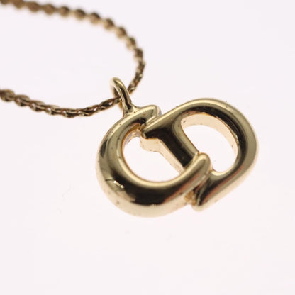 Christian Dior CD Pendant Necklace Metal, GOLD, METAL, Necklace