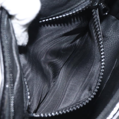 Celine Circle Logo Handbag Leather, BLACK, LEATHER, Handbag