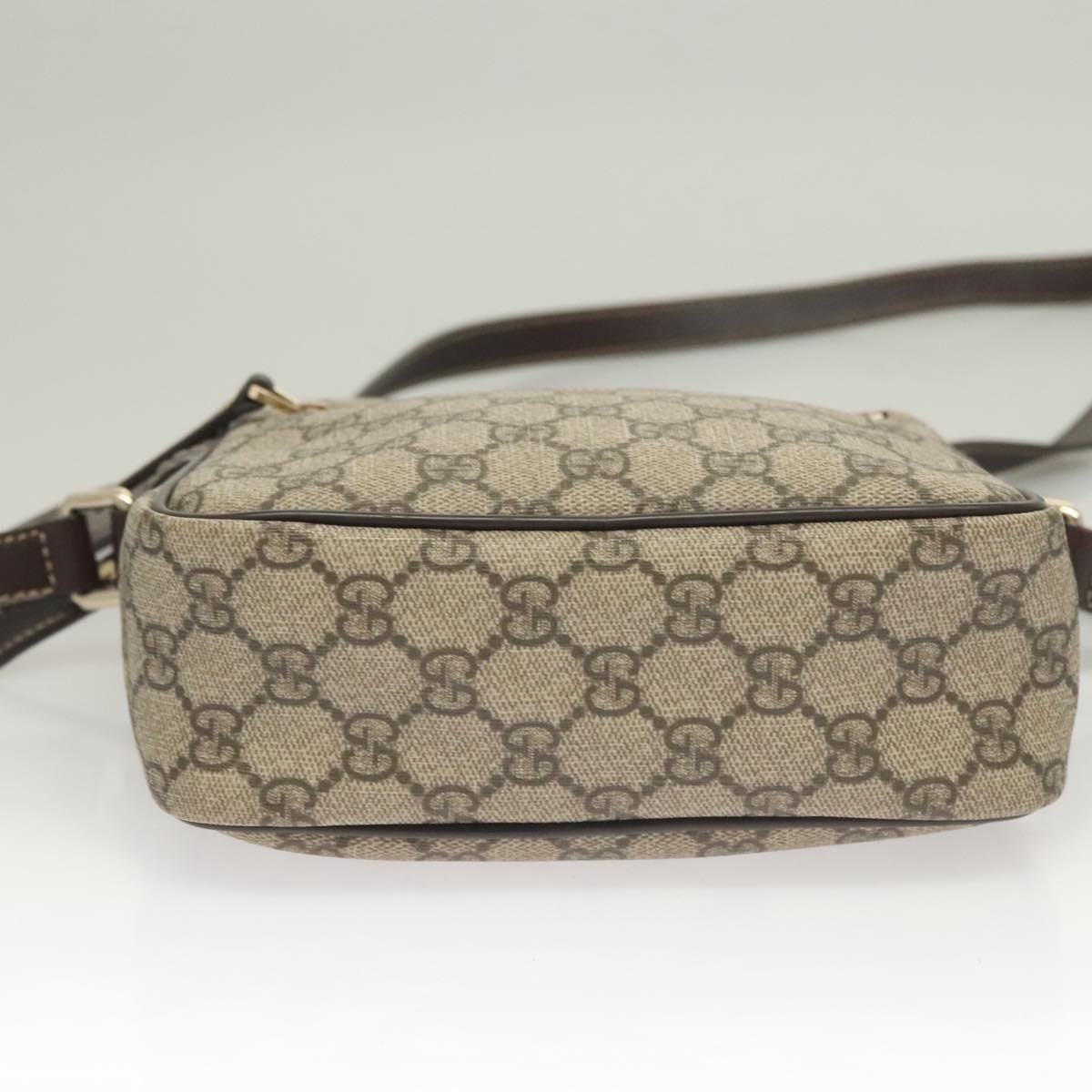 Gucci Front Zip Messenger GG Coated Canvas, BEIGE, CANVAS, Shoulder bag