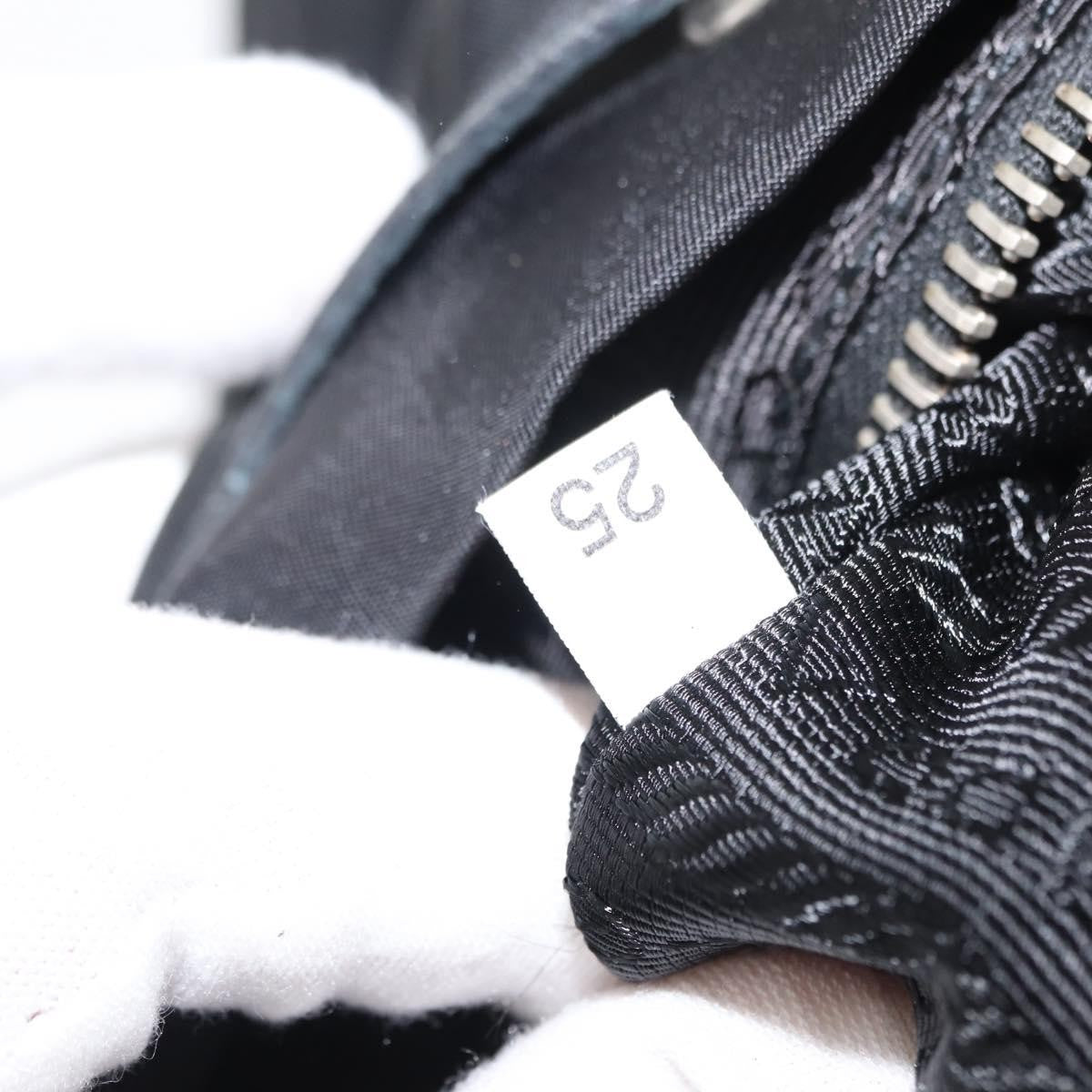 Prada Double Pocket Shoulder Bag Tessuto, BLACK, NYLON, Shoulder bag