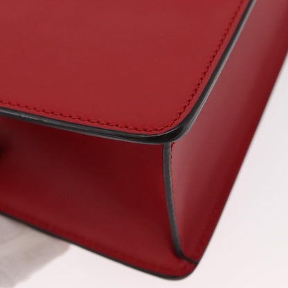 Gucci Sylvie Shoulder Bag Leather, RED, LEATHER, Shoulder bag