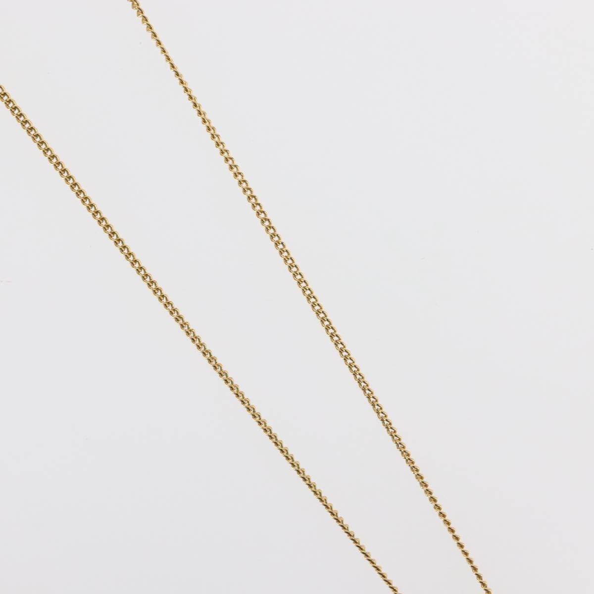 Christian Dior Round Logo Pendant Necklace Metal, GOLD, METAL, Necklace