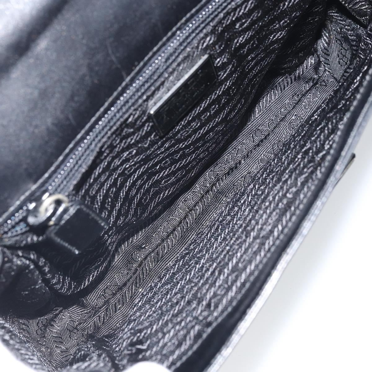 Prada Vintage Flap Shoulder Bag Leather, Black, Leather, Shoulder Bag