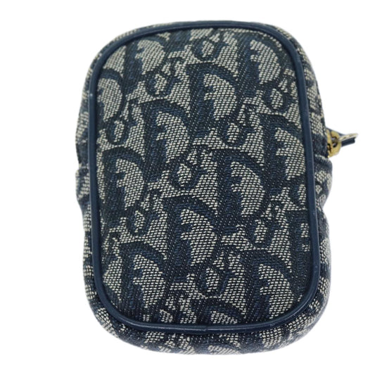 Christian Dior Vintage Trotter Pouch Canvas, NAVY, CANVAS, Clutche & pouche