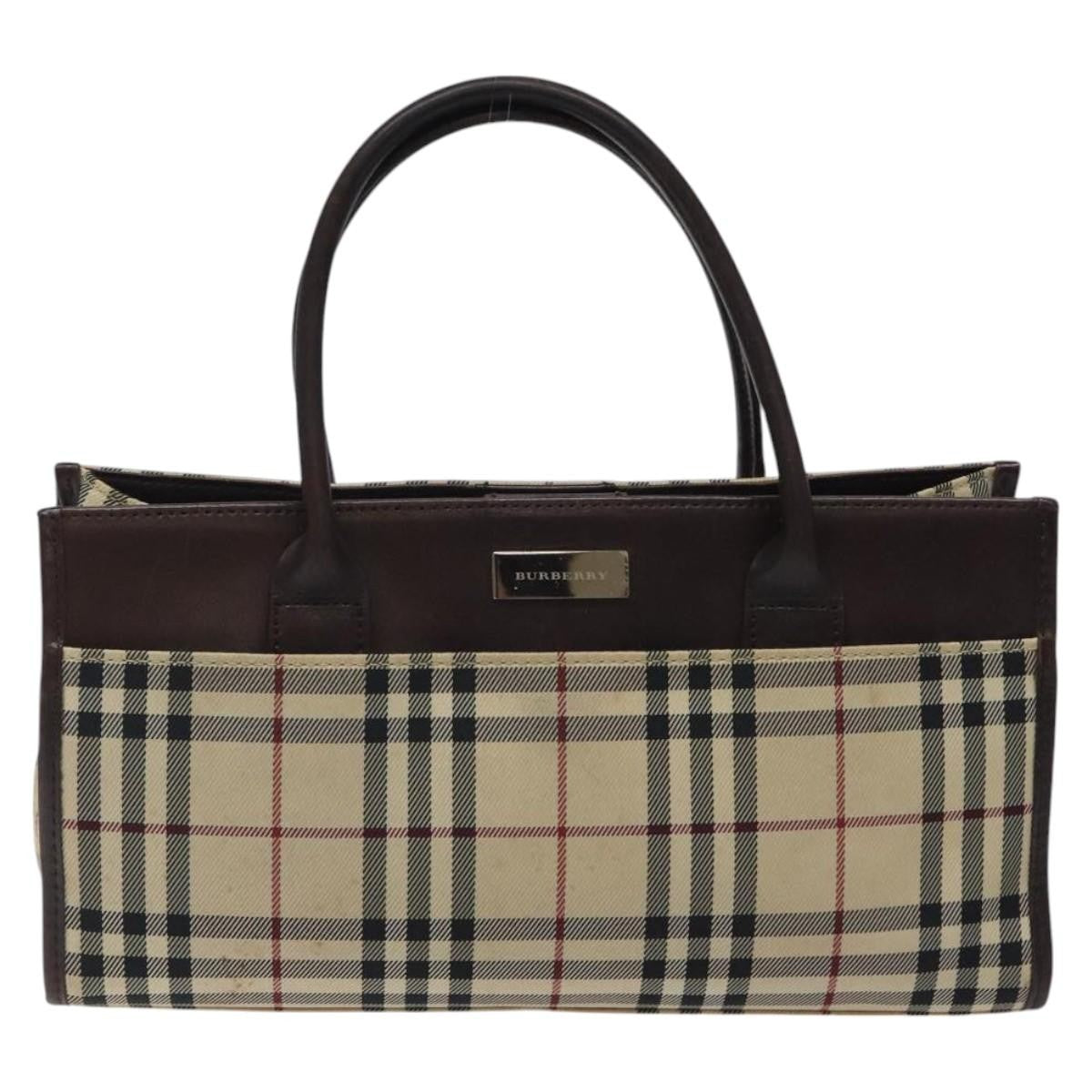 Burberry Nova Check Handbag Nova Check Canvas and leather, BEIGE, NYLON, Handbag