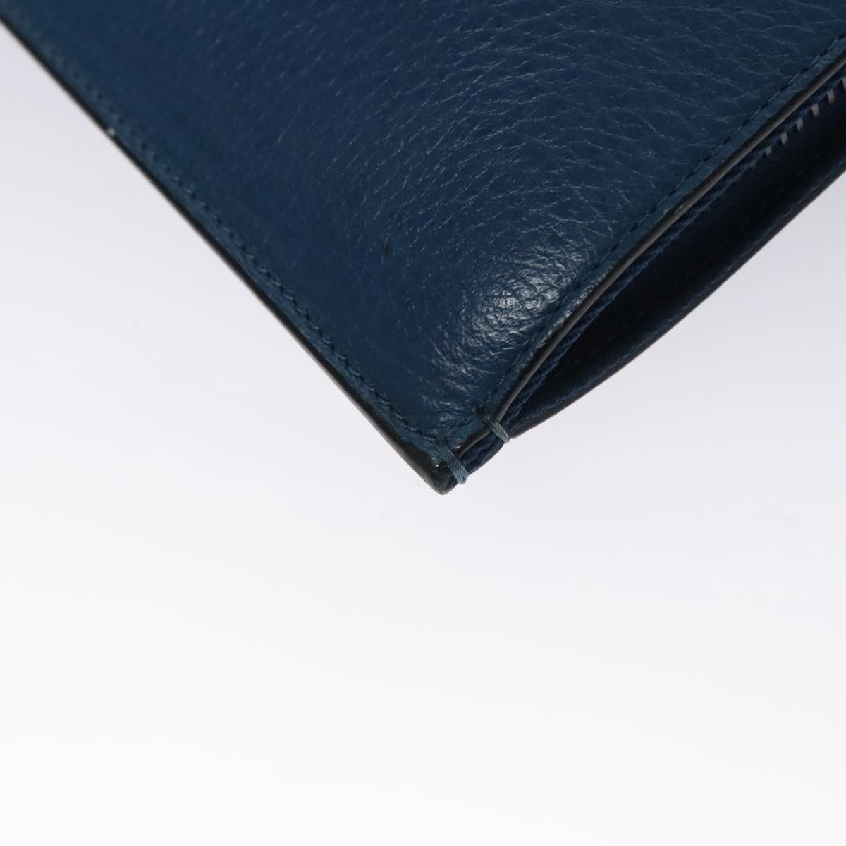 Christian Louboutin Trictrac Portfolio Bag Leather and Spiked Leather, BLUE, LEATHER, Handbag