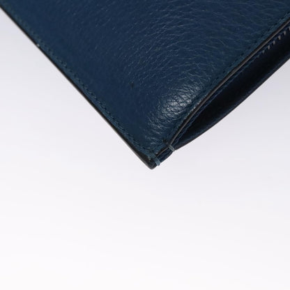 Christian Louboutin Trictrac Portfolio Bag Leather and Spiked Leather, BLUE, LEATHER, Handbag