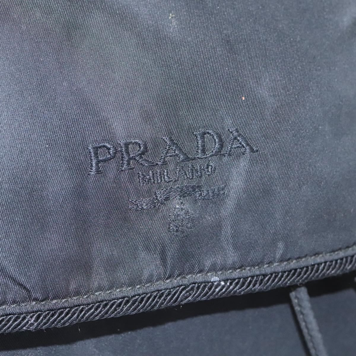 Prada Flap Drawstring Backpack Tessuto, BLACK, NYLON, Backpack