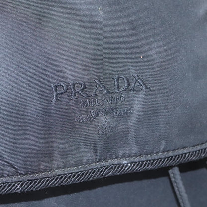 Prada Flap Drawstring Backpack Tessuto, BLACK, NYLON, Backpack
