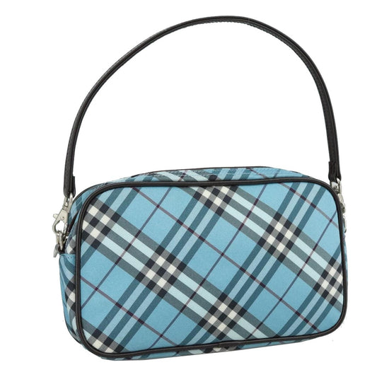 Burberry Nova Handbag Check Pattern, BLUE, NYLON, Clutche & pouche