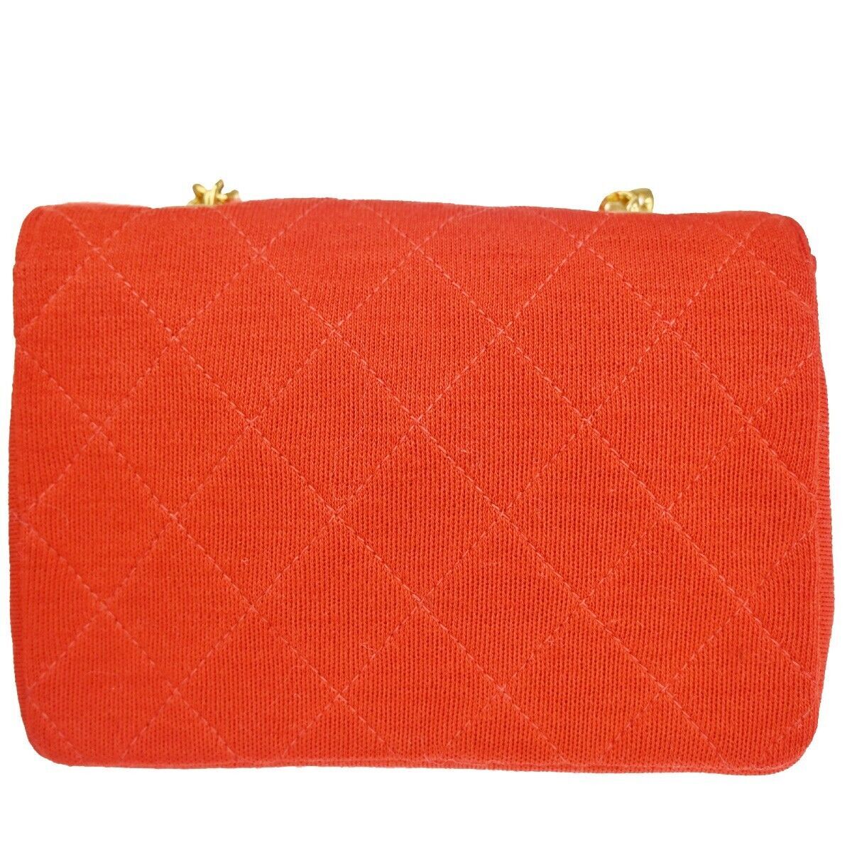 Chanel Vintage Clutch Pleated Leather, RED, CANVAS, Shoulder bag
