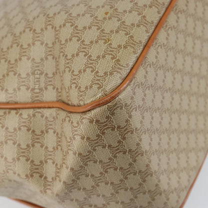 Celine Macadam Shoulder Bag PVC Leather, BEIGE, CANVAS, Shoulder bag