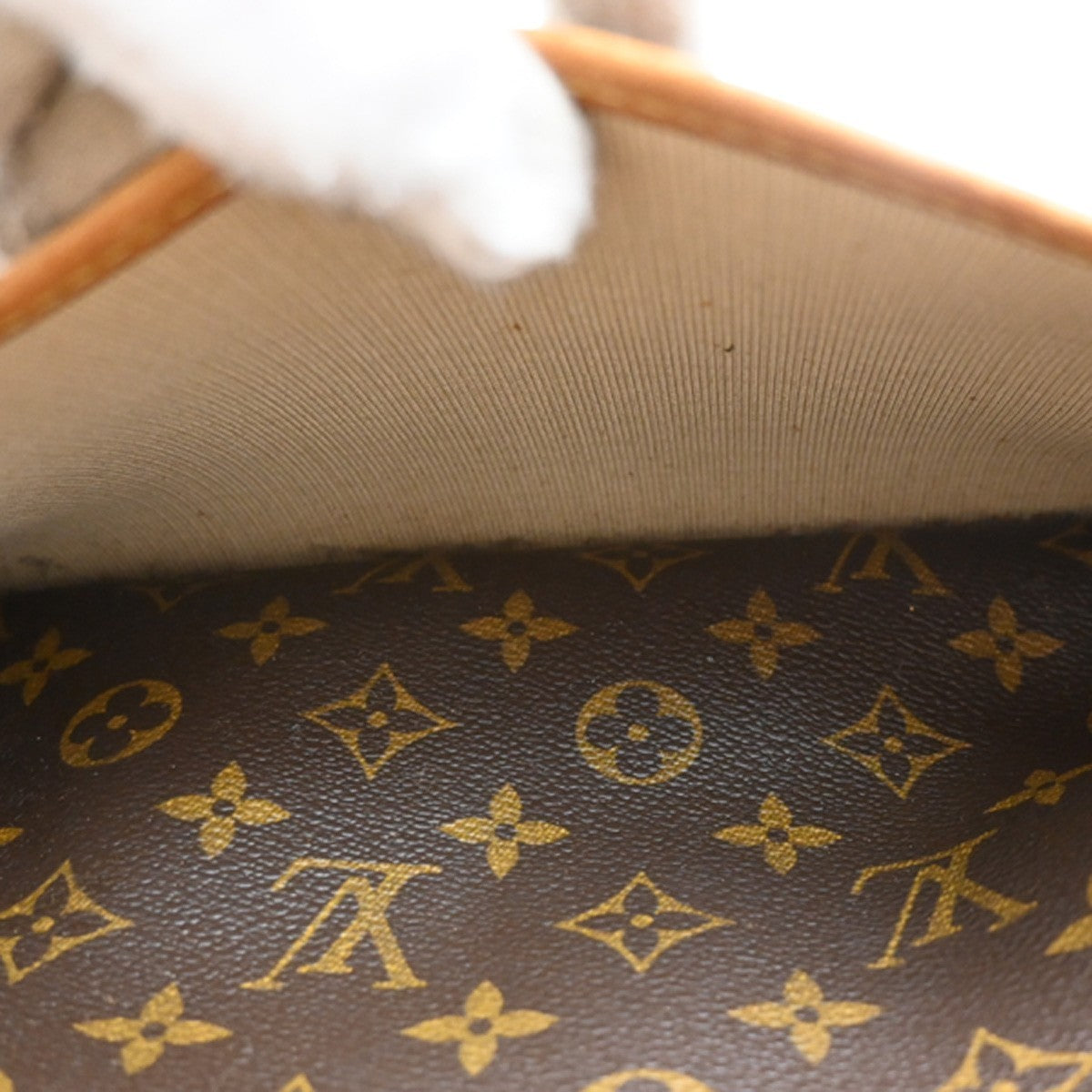 Louis Vuitton Deauville Handbag Monogram Canvas, BROWN, LEATHER, Handbag