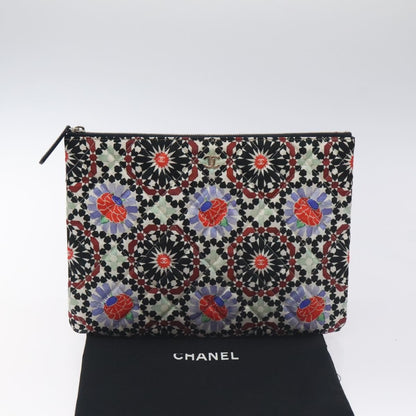 Chanel Dubai O Case Clutch Quilted Printed Nylon, MULTICOLOUR, NYLON, Clutche & pouche