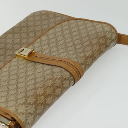 Celine Macadam Shoulder Bag PVC Leather, BEIGE, CANVAS, Shoulder bag